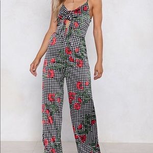 Mother Rose Gingham Jumpsuit